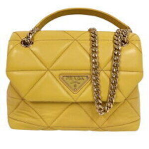Prada Spectrum Yellow Leather Shoulder Bag